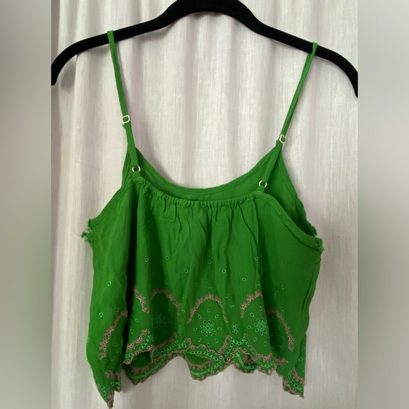 Free People Green Crop Top Flawed Size Woman’s Small (runs large) - Picture 6 of 6
